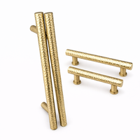 Poignée de meuble traditionnelle moletée en laiton massif, finition dorée, écologique, durable, réglable, antirouille, pour armoire et commode de cuisine