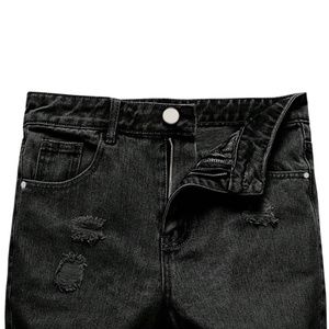 Shorts en jean vintage personnalisés pour hommes, style streetwear, fabriqués par Pure Jean's Denim, déchirés, AI-SH-31 - Product Image 4
