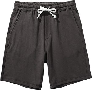 Shorts de sport durables pour hommes, motif uni, décontractés, pour la gym, le fitness, le jogging, l'entraînement, avec poches, respirants, séchage rapide, 100% coton - Product Image 5