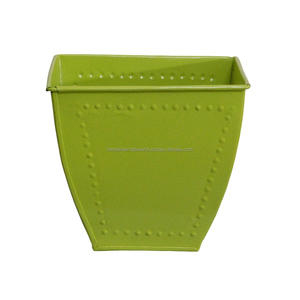 Maceta redonda de hierro con diseño de color blanco acabado para jardín maceta redonda de metal para uso en jardín - Product Image 3