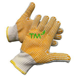 Guantes de algodón con puntos de PVC antideslizantes para trabajo de seguridad, hechos en Vietnam, 65g - Product Image 3