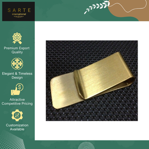 Fournisseur indien vendant des pinces à billets promotionnelles en laiton de luxe, personnalisables, de qualité supérieure, faites à la main, embossées, fines et de qualité supérieure. - Product Image 5