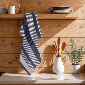100% Cotton Kitchen Towel with Jacquard Design Good Absorbency Stripe Design kitchen towel At Wholesale price - Product Image 1