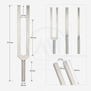 Diapason médical 128 Hz, instrument de diagnostic ORL, outil chirurgical en alliage d'aluminium, dispositif médical certifié CE - Product Image 5