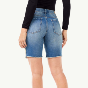 Shorts en jean décontractés de haute qualité pour femmes, shorts en jean boutonnés d'été, mode streetwear tendance, shorts en jean personnalisés - Product Image 4