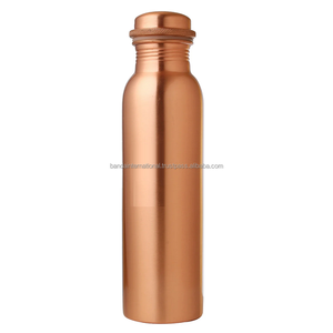 Botella de cobre de alta calidad con acabado pulido para beber y uso en la cocina, a prueba de fugas. - Product Image 2