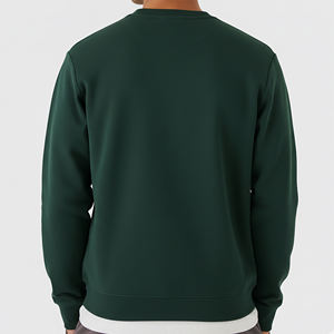 Hot Sales Solid Color Round Neck Drop Shoulder Street Casual Washed Loose Basic Men <b>Sweatshirts</b> - Product Image 4