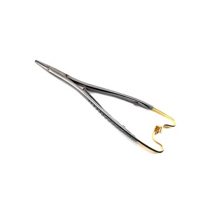 Portaagujas Quirúrgico Manual de Precisión Mathieu de Acero Inoxidable T.C. Dorado 170mm 20-450-170 Reutilizable Hermann Meditech para Sutura - Product Image 3