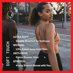 Soutien-gorge de sport col en V pour femme, sans coutures, dos découpé, design à bretelles, tissu respirant et rafraîchissant, maintien moyen, pour yoga et gym - Product Image 5
