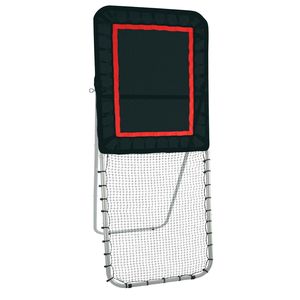 Schermo di allenamento pieghevole nero 3x8 Ft angolo regolabile Lacrosse rimbalzo indietro muro di ritorno Softball per la pratica all'aperto - Product Image 1