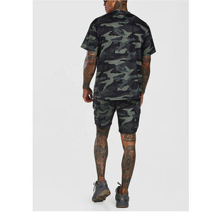 Conjunto de Camiseta y Pantalones Cortos Lisos al por Mayor, Conjunto de 2 Piezas de Camiseta y Pantalones Cortos Personalizables para Hombre - Product Image 5