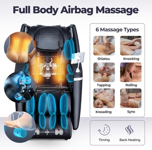 Fauteuils de massage intelligents les plus vendus, fauteuil inclinable de massage Shiatsu à gravité zéro pour tout le corps avec chaleur et scanner corporel - Product Image 4