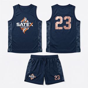 Uniforme de Baloncesto Antibacterial 100% Poliéster sin Mangas para Hombre y Mujer, Personalizado con Sublimación, Uniforme de Equipo Universitario - Product Image 1