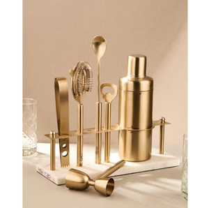 Ensemble d'outils de bar en laiton de haute qualité à prix abordable, avec support en laiton au design antique, pour la vaisselle de fête - Product Image 4