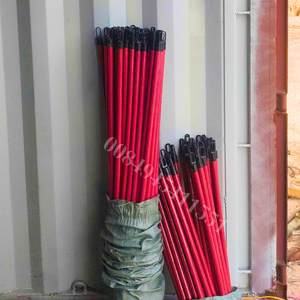 ไม้กวาดไม้ ด้ามไม้เคลือบพีวีซีสีแดง ด้ามไม้กวาดเคลือบด้ายอิตาลี คุณภาพสูง เป็นมิตรกับสิ่งแวดล้อม - Product Image 3