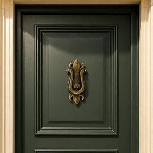 Timbre de Puerta Tradicional de Latón con Diseño Ornamental para Decoración de Entrada, Timbres de Puerta Metálicos - Product Image 1