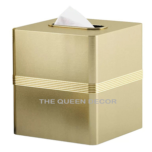 Boîte à mouchoirs en acier inoxydable, design luxueux, boîte à mouchoirs créative, portable, décorative, pour la maison - Product Image 4