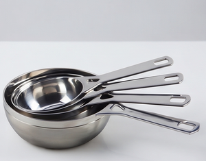 Ensemble de tasses et cuillères à mesurer en acier inoxydable de qualité supérieure, outils de cuisine en métal pour une cuisson et une pâtisserie précises - Product Image 5