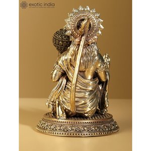 รูปปั้นท่านั่งทำจากทองเหลืองขนาด6นิ้วรูปปั้นหนุมาน - Product Image 4