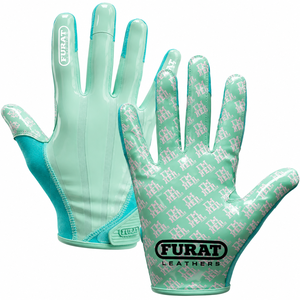 Gants de football FURAT LEATHERS Heat Map Doom Speed Receiver à doigts complets, en silicone, imprimés par sublimation, anti-humidité, avec fermeture auto-agrippante - Product Image 3