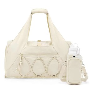Women's Lightweight Casual Duffel Gym <b>Bag</b> Wet Pocket Shoe Compartment Workout Yoga Tote Portable Weekender <b>Bag</b> Made Polyester - Product Image 2