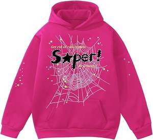 Sweat à capuche à manches longues en tissu tissé uni Spider Lined Winter - Product Image 1