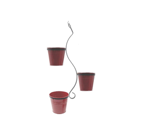 Macetero Colgante Triple de Hierro Premium Diseñado para Arreglos de Jardín Sofisticados - Product Image 2