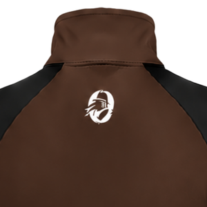 Women Dark <b>Brown</b> Black Quarter Zip <b>Long</b> <b>Sleeve</b> Athletic Training <b>Top</b> Thumbhole Slim Fit Running Fitness Performance Sportswear - Product Image 4