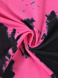 เสื้อยืดผู้หญิงไซส์ใหญ่ลายมัดย้อม ลวดลายเรียบง่าย ผ้าโพลีเอสเตอร์ฟอกสี แฟชั่นทันสมัย ลายพิมพ์แบบรีดร้อน - Product Image 5