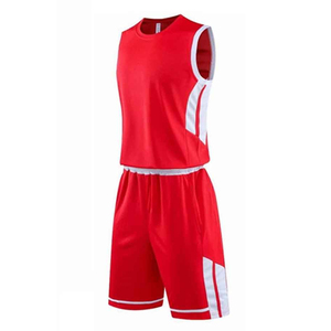 Conjunto de Camiseta de Baloncesto Roja para Hombre, Sin Mangas, Cuello Redondo, Poliéster que Absorbe la Humedad, Ropa Deportiva para Adultos, Todas las Temporadas - Product Image 6
