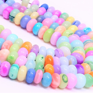 Perles d'opale multicolores incroyables, forme ronde et lisse, 16 pouces, 7-10 mm, mélange de couleurs, perles d'opale unies, qualité AAA. - Product Image 4