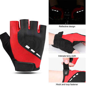 Half Finger Lightweight Portable Weight Lifting Gloves Men PU Leather Breathable Non-Slip Pull-On Closure Gym Training Black - Product Image 3