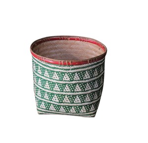 Contenedores de Almacenamiento para Jardín y Hogar, Cesta de Bambú Geométrica Rosa y Verde Azulado, Organizadores de Cocina, Caja de Almacenamiento, Accesorios para el Hogar - Product Image 2