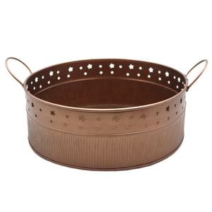 <b>Garden</b> Decoration Iron Copper <b>Antique</b> Finishing Indoor Metal Container Planter Modern Style Flower Pot Handmade Customized - Product Image 1