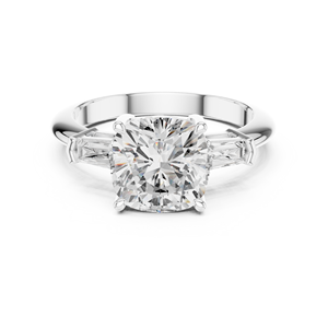 Anillo de Compromiso Clásico de Oro de 14K con Tres Piedras, Corte Cojín de 1-5 CT, Diamante Cultivado en Laboratorio con Certificado IGI, Regalos de Aniversario y Boda - Product Image 6