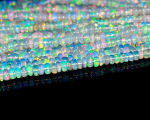 Cuentas Redondas Lisas de Ópalo de Fuego Etíope AAA de 3 mm y 5 mm, Hilo de 16 Pulgadas, Piedras Preciosas Naturales para la Fabricación de Joyas, Precio al por Mayor - Product Image 4