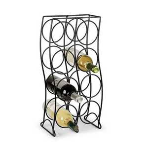 Estante de vino de hierro duradero y independiente para botellas, estilo de pie, muy vendido, para bares y pubs, soporte metálico para botellas de vino. - Product Image 3