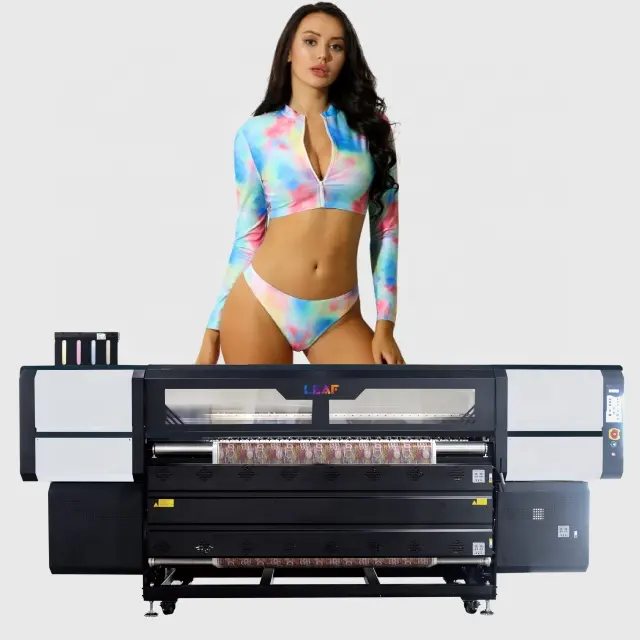 LEAF 15 heads large format high quality dye sublimation printer 1.9m polyester textile printing machine