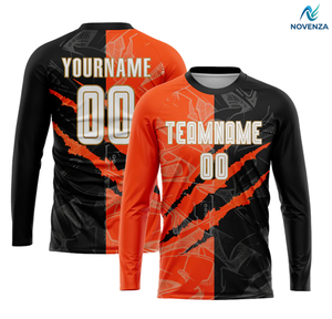 เสื้อฟุตบอลแขนยาวแบบซับลิเมชั่นลายขีดข่วน ยี่ห้อโนเวนซา - Product Image 6