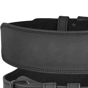 Cinturón de levantamiento de pesas de cuero genuino resistente, soporte lumbar para gimnasio, culturismo, fitness, levantamiento de pesas, entrenamiento duradero. - Product Image 3
