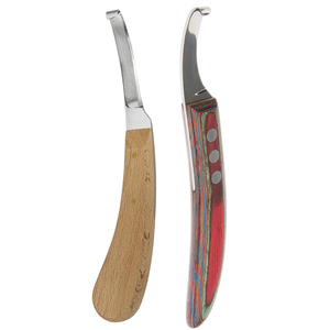 Juego de Cuchillos para Pezuñas con Mango de Madera para Ganado, Caballos, Ovejas y Cabras - Cuchillo Manual de Acero Inoxidable Duradero para Cortar Pezuñas de Animales, Fácil de Usar - Product Image 1