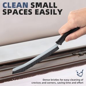 Nueva herramienta de mano de nailon de tamaño pequeño de fábrica, cepillo de limpieza de grietas de cerdas duras para baño, cocina, limpieza de huecos, fregado rotativo - Product Image 6