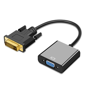 Câble adaptateur DVI VGA plaqué or, gaine en PVC, 20 cm, mâle-femelle, pour moniteur, ordinateur, projecteur, systèmes de cinéma maison, 1080P - Product Image 1