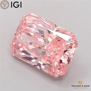 Diamante Cultivado en Laboratorio CVD, Corte Radiante, 5.00 Quilates, Color Rosa Intenso, Claridad VS1, con Certificado IGI para Joyería de Anillo Personalizado - Product Image 5