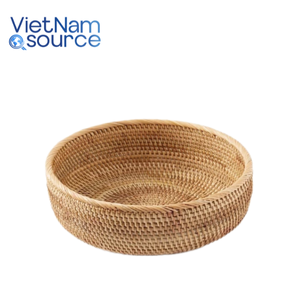 Plateau artisanal en jacinthe d'eau du Vietnam - Décoratif, couleur/taille/forme personnalisables avec tous les accessoires - Product Image 1