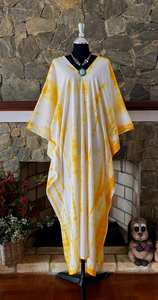 <b>Plus</b> <b>Size</b> Japanese Shibori Tie Dye Rayon <b>Kaftan</b> <b>Dress</b> Relaxed Fit Flowy Women Resort Wear - Product Image 3