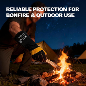 Premium Customized Material Leather Welding <b>Gloves</b> Industrial Safety Heat Resistant for Metalwork Durable Anti-Slip Safety <b>Glove</b> - Product Image 6