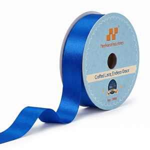 Manufacturer 25mm Blue Double Face Satin <b>Ribbon</b> Roll for Wedding Styling Floral Arrangements Gift Packing Hair Accessories Craft - Product Image 2