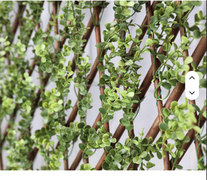 Expandable Wooden Garden Trellis with Artificial Green Leaves Privacy <b>Fence</b> Wall Panel for Outdoor Balcony Patio Decor - Product Image 5