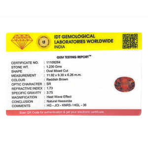 Luxury 6.15 Ct Natural Hessonite Gomed Oval Cut Loose Gemstone for Fine Jewelry - Product Image 4